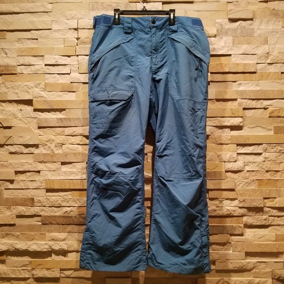 North Face Blue Mens Large Snowboard Ski Snow Pants Winter Waterproof Snowpants